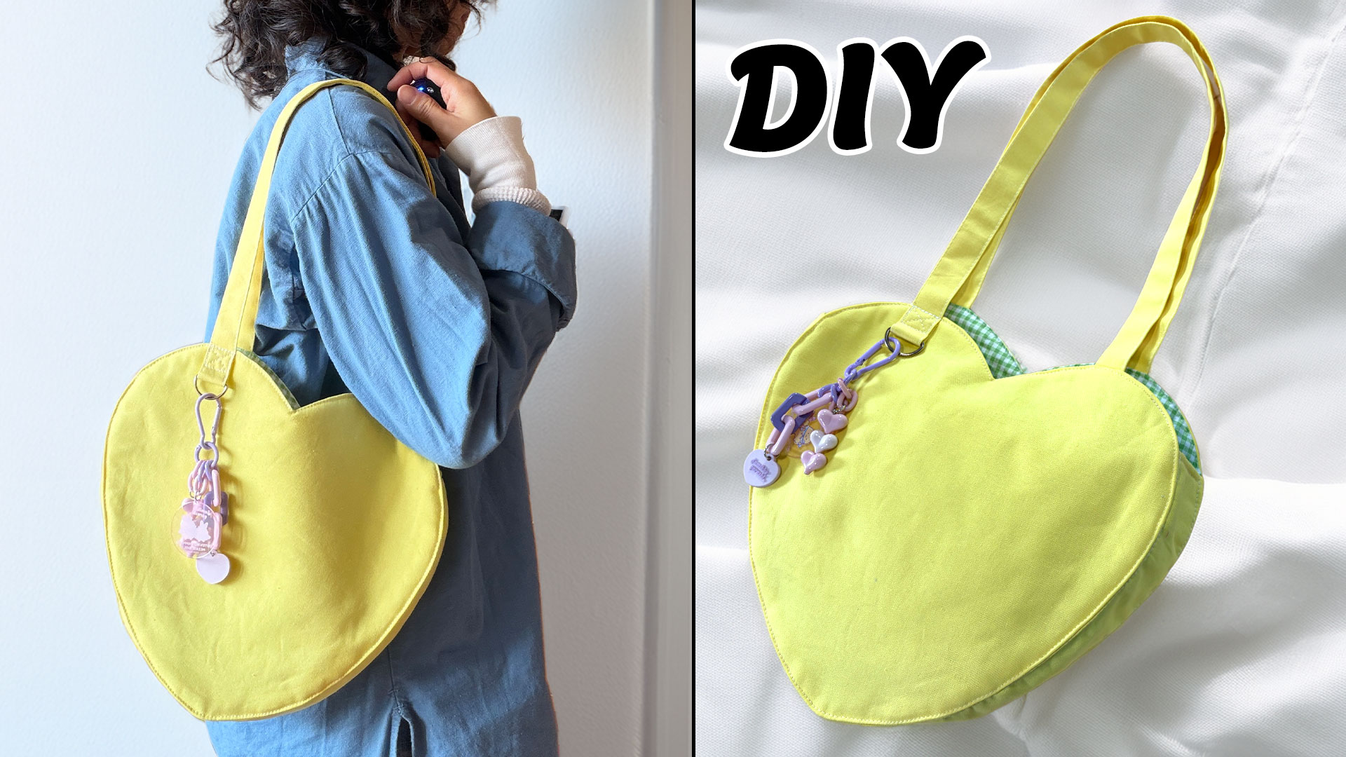 【型紙あり】ハートトートバッグの作り方｜かわいいハート型DIY